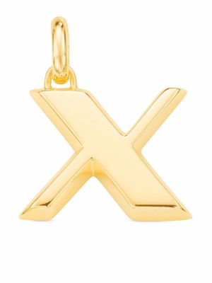 Monica Vinader alphabet x pendant charm - Gold