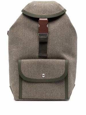 Maison Margiela four-stitch cotton backpack - Green