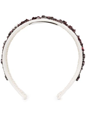 Erdem rhinestone-embellished hair band - White