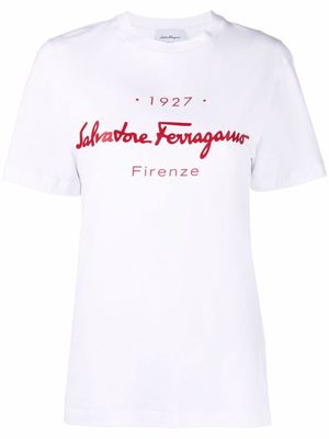 Salvatore Ferragamo logo-print short-sleeve T-shirt - White