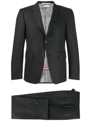 Thom Browne narrow chalk-stripe flannel suit - Grey
