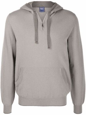 Fedeli knitted cashmere zip-up hoodie - Grey