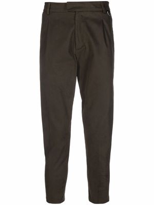 Low Brand slim-fit cropped trousers - Green