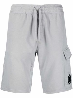 C.P. Company Lens-detail drawstring shorts - Grey