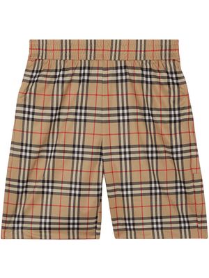 Burberry check-print shorts - Neutrals