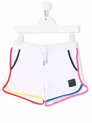 BOSS Kidswear multicolour-stripe cotton shorts - White