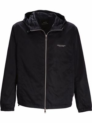 Armani Exchange lightweight hooded jacket - Black
