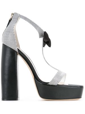 Olgana bow-detail platform sandals - Black