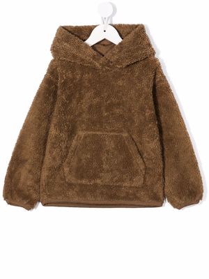 Babe And Tess faux-fur hoodie - Brown