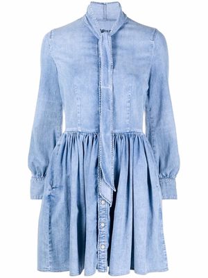 Dsquared2 pussy-bow long-sleeved dress - Blue