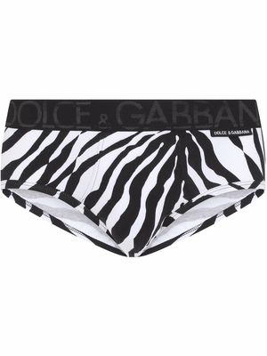 Dolce & Gabbana zebra-print briefs - Black