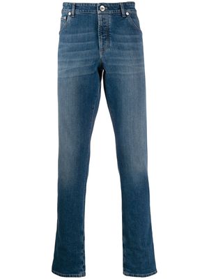 Brunello Cucinelli slim faded jeans - Blue