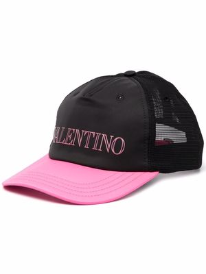 Valentino logo print mesh cap - Black