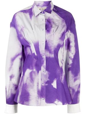 Ottolinger two-tone button-up shirt - Purple