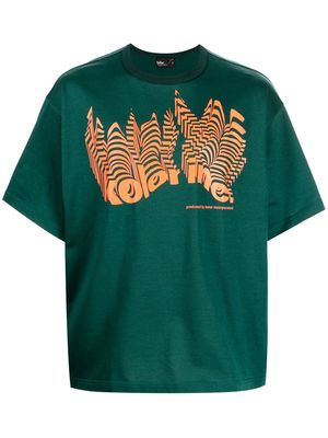 Kolor logo-print short-sleeved T-shirt - Green