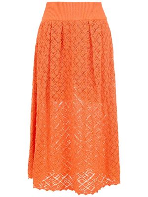 Nk Ester argyle crochet skirt - Orange