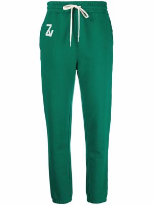 Zadig&Voltaire logo-print cotton track pants - Green