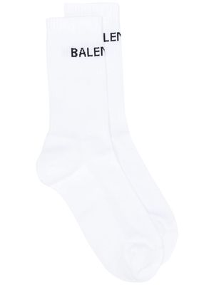 Balenciaga logo tennis socks - White