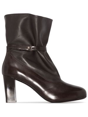 Lemaire block heel ankle boots - Brown