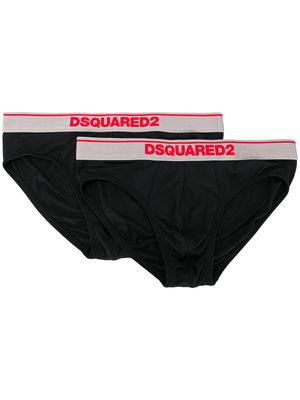 Dsquared2 logo band briefs - 2 pack - Black