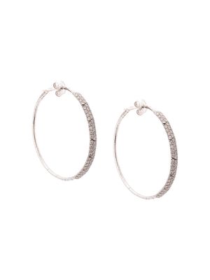Mattia Cielo embellished hoop earrings - Silver