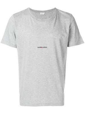 Saint Laurent logo print T-shirt - Grey