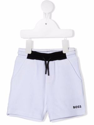 BOSS Kidswear logo drawstring shorts - White