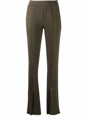 Federica Tosi flared cotton track pants - Green