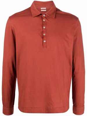 Massimo Alba long-sleeve polo shirt - Orange