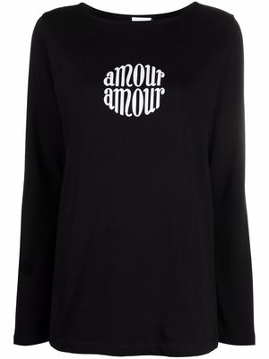 Patou logo-print T-shirt - Black
