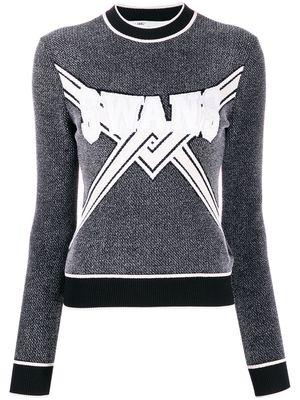 Off-White knitted logo top - Grey