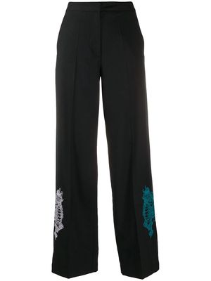 Kirin wide-leg tailored trousers - Black