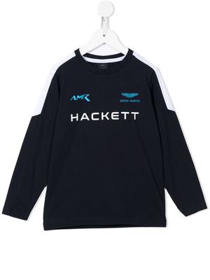 Hackett Kids logo-printed T-shirt - Blue