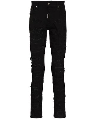 Represent ripped distressed skinny jeans - Black