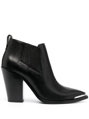 ASH Bonnie 95mm leather ankle boots - Black