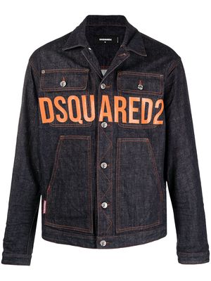 Dsquared2 logo-print denim jacket - Blue