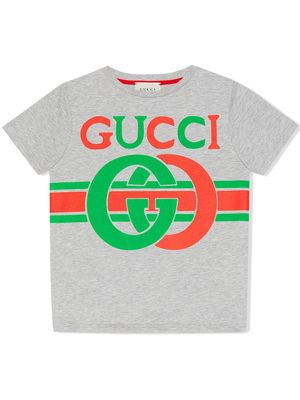 Gucci Kids interlocking G T-shirt - Grey