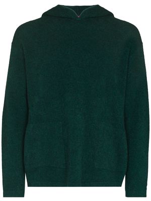 The Elder Statesman hooded cashmere jumper - Green