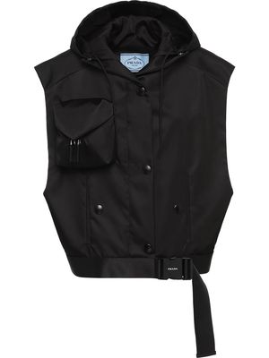 Prada Re-Nylon pocket-detail vest - Black