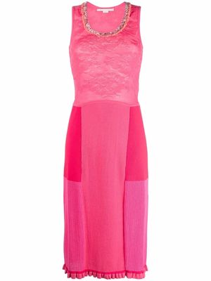 Stella McCartney Tight Mix sleeveless patchwork dress - Pink