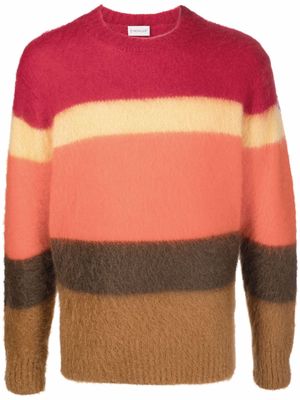 Moncler horizontal-stripe pattern knitted jumper - Orange