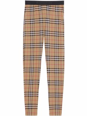 Burberry vintage check leggings - Brown