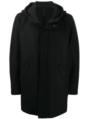 Harris Wharf London hooded felt coat - Black
