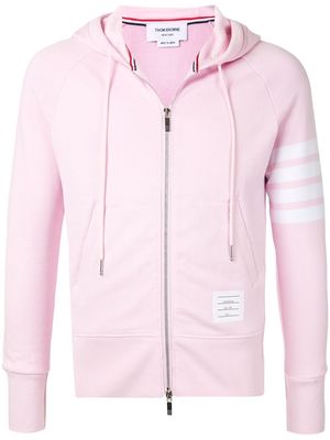 Thom Browne 4-Bar loopback zip-up hoodie - Pink