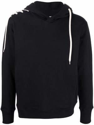 Craig Green laced pullover hoodie - Black