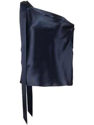 Michelle Mason off-shoulder silk blouse - Blue