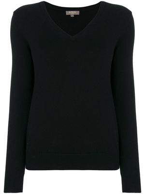 N.Peal cashmere V-neck jumper - Black