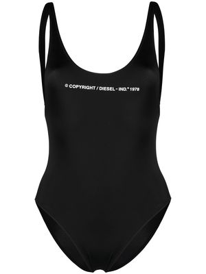 Diesel logo-print swimsuit - Black