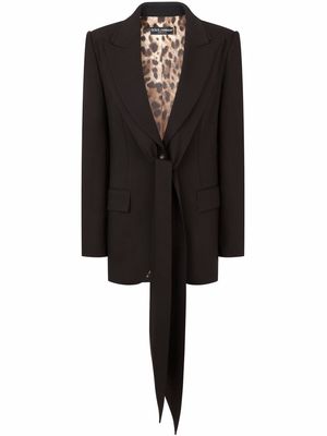 Dolce & Gabbana double-lapel single-breasted blazer - Black