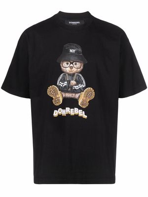 DOMREBEL NY Bear graphic-print T-shirt - Black